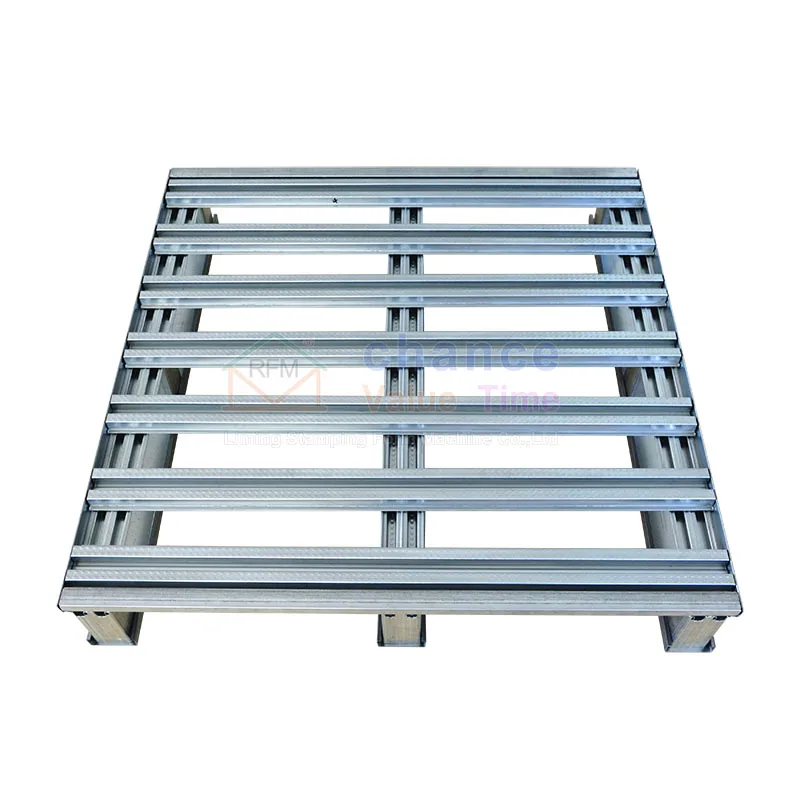 Warehouse Sided  4-Way Entry Steel Metal Pallet 2000KG Load Capacity Welded steel metal pallet For drums