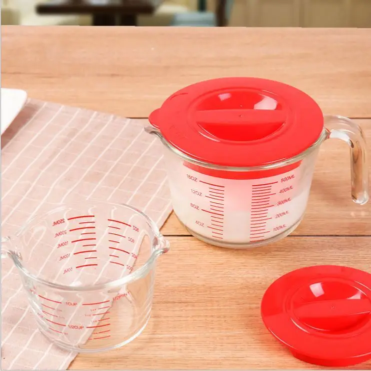 Glass Measuring Cup Set 3-Piece Microwave and Oven Safe Clear