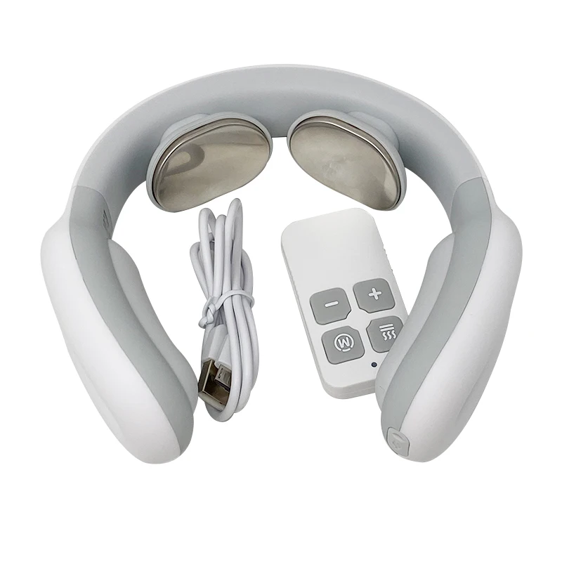 Top Sale Neck Massager Dropshipping Low Frequency Pulse Heating Massage 4d Smart Electric With 3 Modes 15 Levels Neck Massager