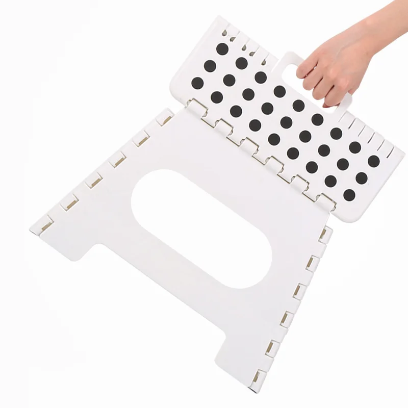 11inches 2021 New Trendy Furniture Black White Foldable Stool Plastic Foot Stool For Kitchen, RU1403 Folding Step Stool