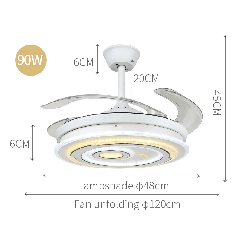  design fan with light for home remote control modern ceiling fans vintage led