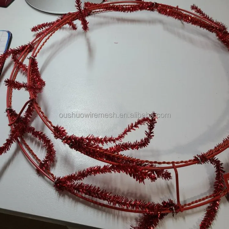 2022 hot sells Round Metal  Wreath DIY Wreath Making Christmas Decoration Metal Wreath Wire Ring For Crafts