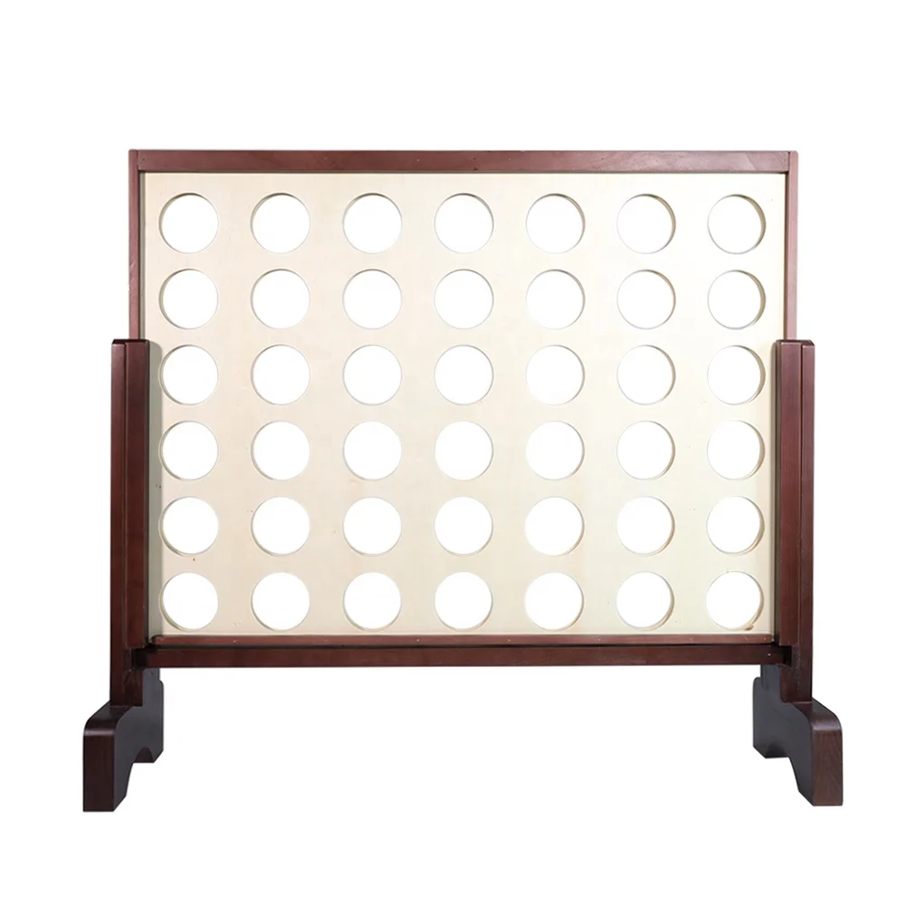 GIBBON ET-230233 Outdoor Wooden Chess Board Game Four In A Row Game Fun To The BBQ Giant Yard Game