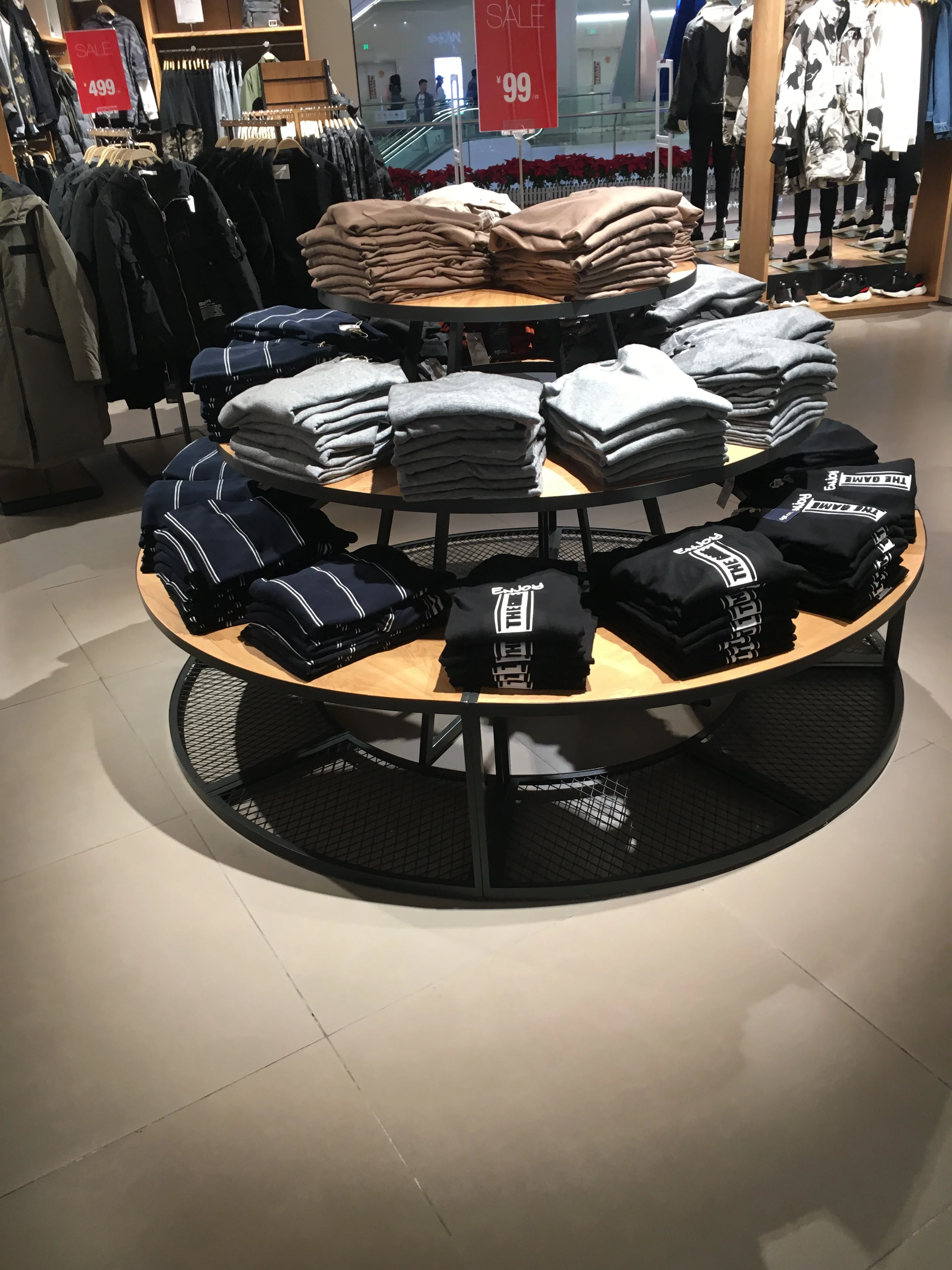 Meicheng Supermarket Retail Display Racks Promotional Display Round Product Display Stand