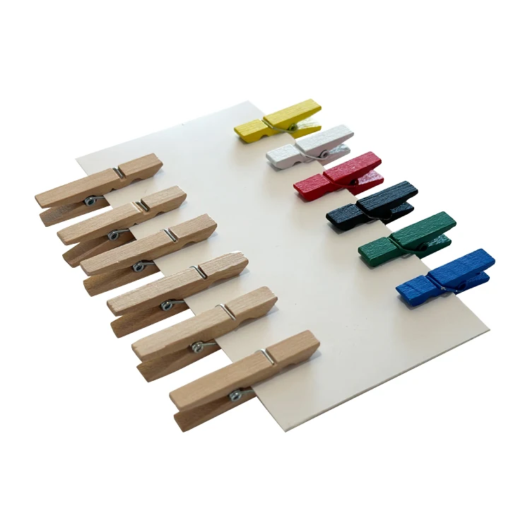 Colored Clothespins Wooden Heavy Duty Clothes Pins with Strength Spring Wood Clips for Crafts Pictures Classroom Photos
