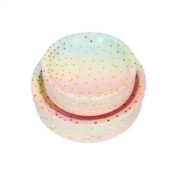 Birthday decorations printing bronzing pink disposable color disposable paper plates and straw for halloween party decoration