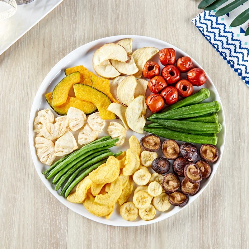 Wholesale mixed Premium  dried Dehydrated fruits and vegetables Dry Healthy chips Dried snacks  dried fruit Crispy halal food