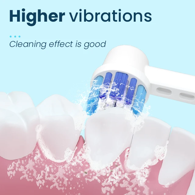 Adult Sonic Dupont Bristles Precise Clean Rotating Brush Head Replacement Toothbrush Head