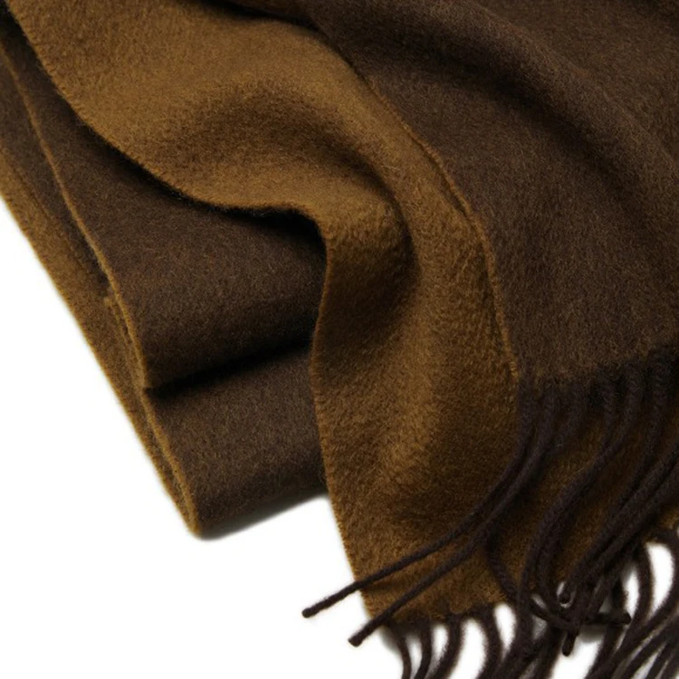 
Factory Wholesale Fashion Two Face Two Tone Long Tassel Warm Winter Pure Mongolian Pashmina 100% Cashmere Scarf 