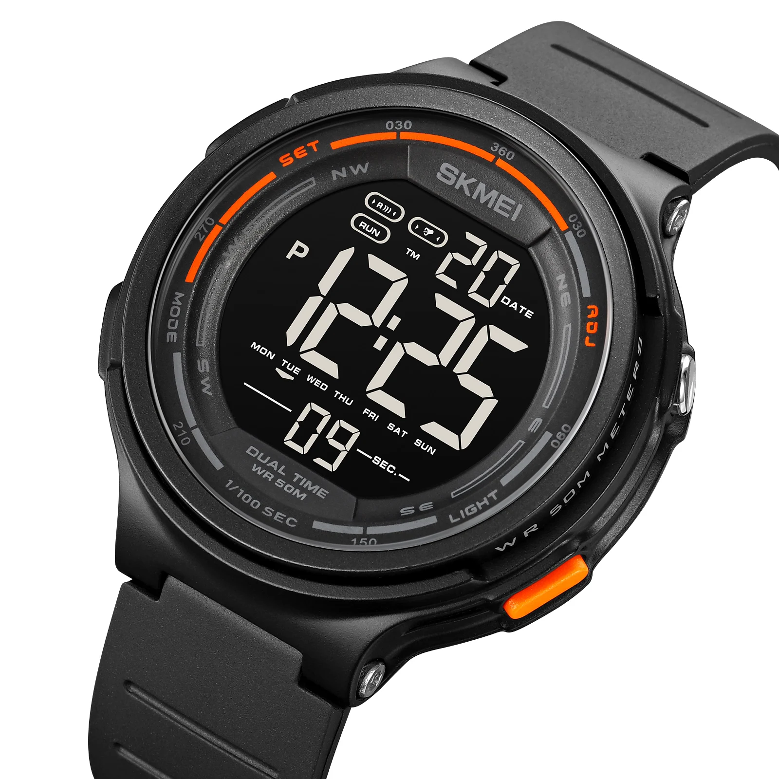 1841 skmei digital sport watch plastic relogio masculino waterproof black watches 12/24hour clock
