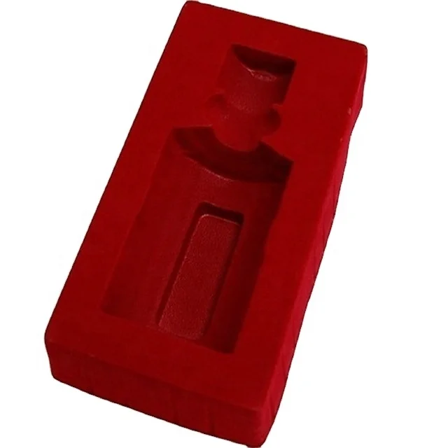 
Thermofored blister display tray for cosmetics packaging ,black flocking blister tray 