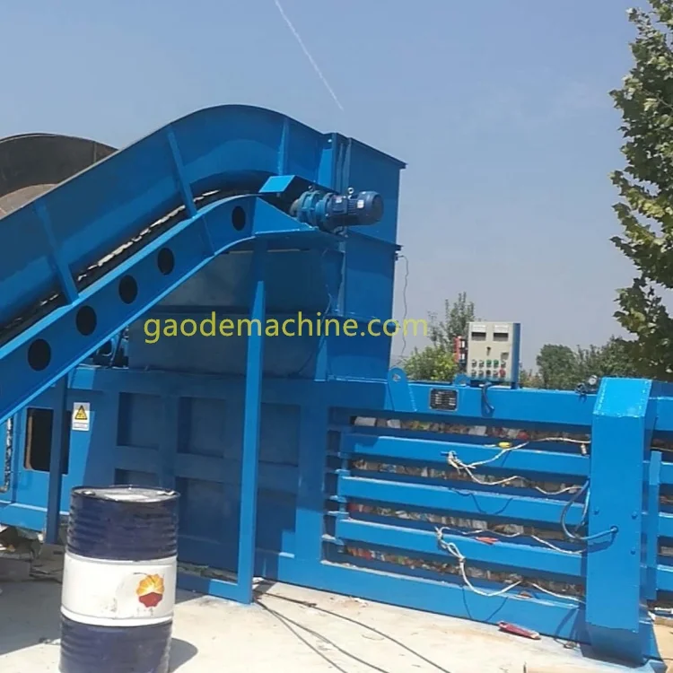 Used Clothes Recycling Compress Bale Machine horizontal press waste paper plastic bottles baler machine