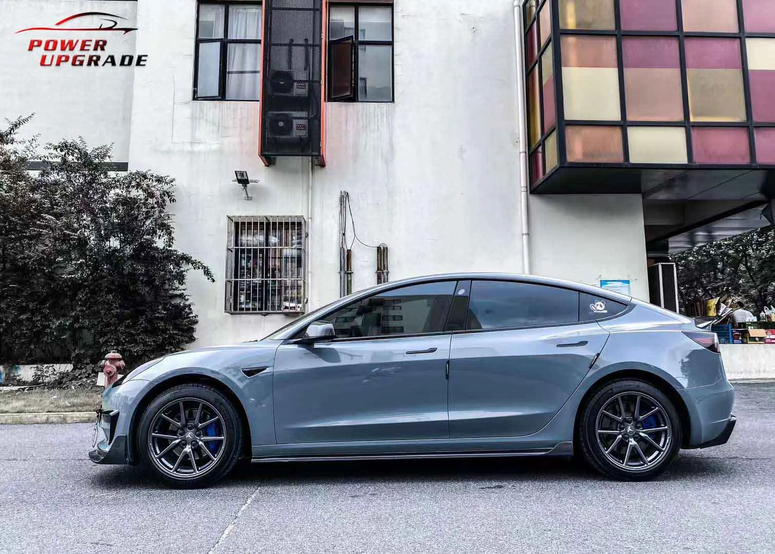 Carbon Fiber Front/Rear Lip Side Skirts Rear Diffuser Spoiler Rear Wing  V Style Body Kit For Tesla Model 3