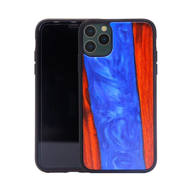 Рождественский переработанный 2 в 1 древесной смолы Чехол для мобильного телефона для Iphone 11 Pro