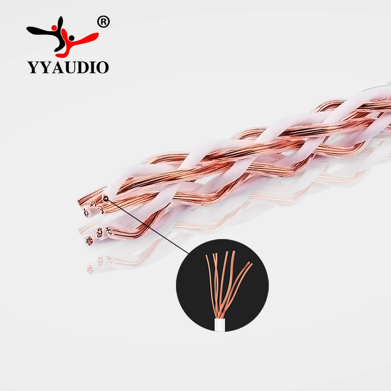 Кабель для динамика YYAUDIO Hifi 4TC Hi-end Pure OCC Diy оптовый кабель с 8
