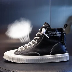 Latest White And Black Lady Genuine Cow Leather Casual Shoes Fashionable Ankle Flat Boots For Women