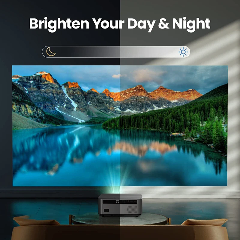 RIGAL P1E 450 ANSI Lumens Hdmi Android Beamer Data Homes Professional Speaker Audio System 4K Lcd Projector For Teaching