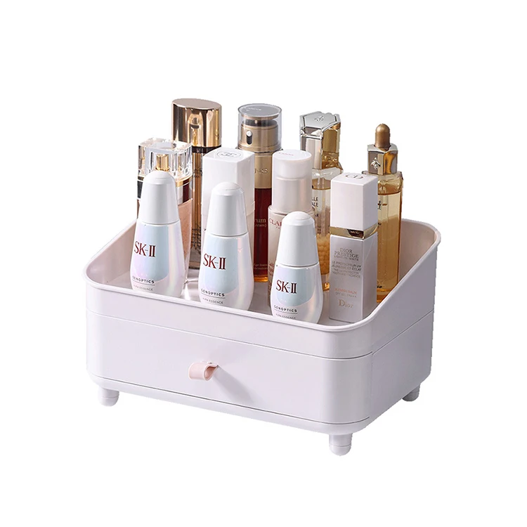 Hanser HSC-008 Plastic Makeup Organizer High Quality Desktop Cosmetic Storage Box Makeup Case Countertop Organizer Manufacturer