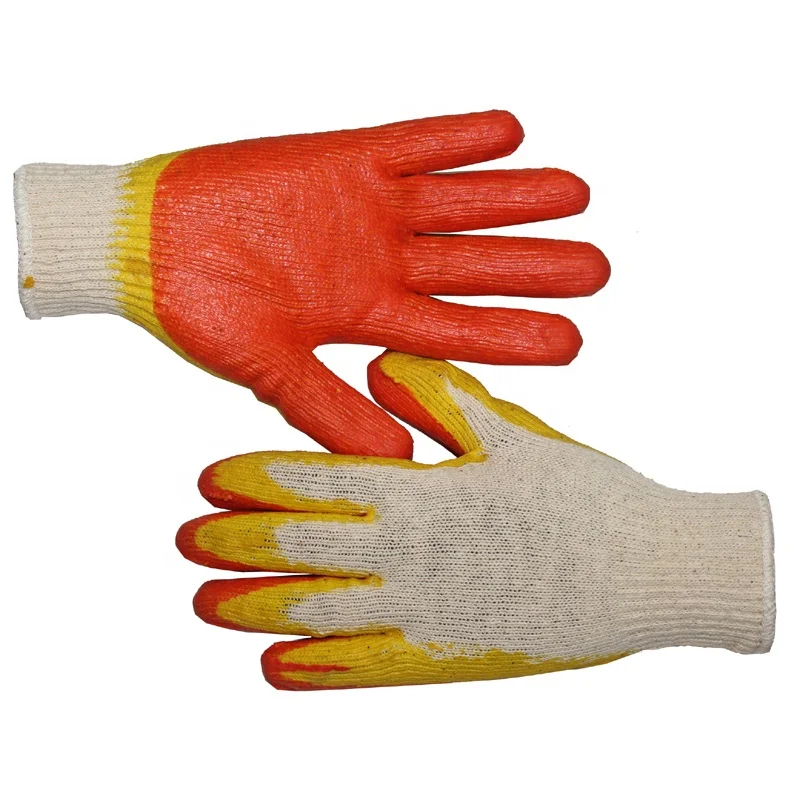 Черные рабочие перчатки из натурального хлопка с латексным покрытием Luvas Guantes идеально подходят для складских помещений садоводства общего назначения