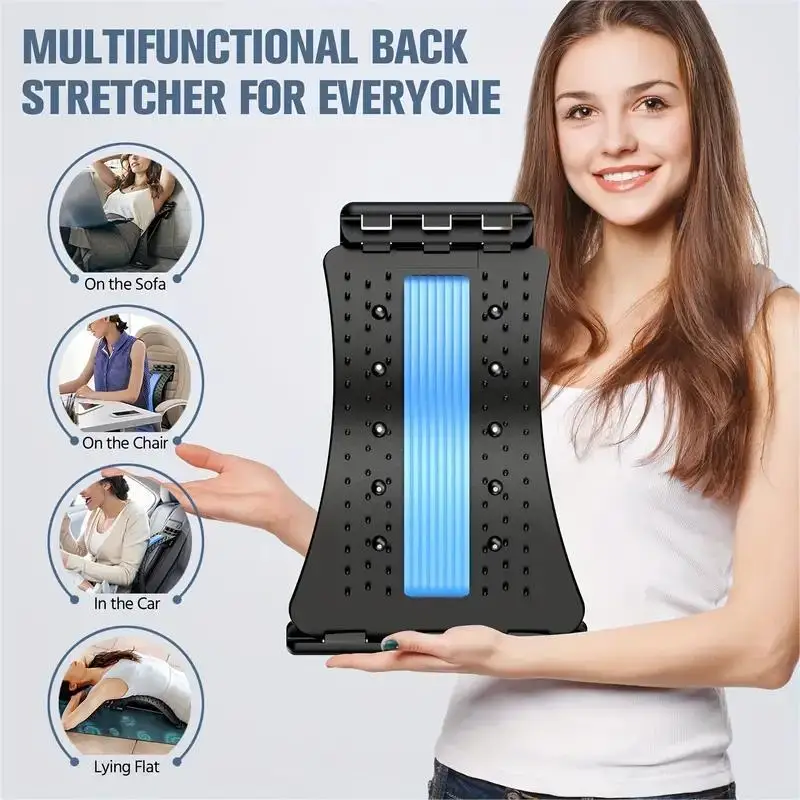 YETFUL Spine Board Lumbar Stretcher Adjustable Lumbar Cracker Board Back Massager for Scoliosis