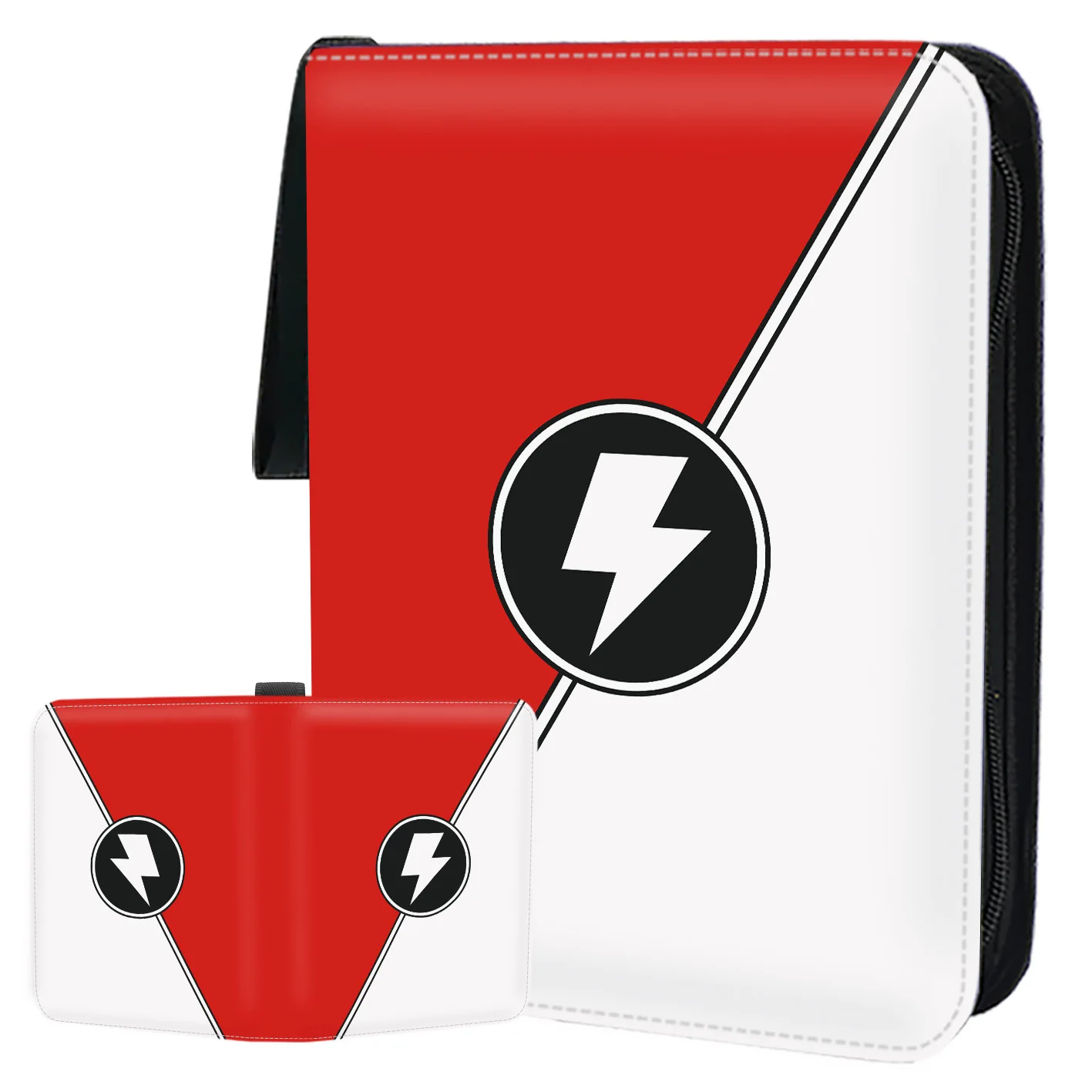 Custom Design Pattern Leather Album Collector for Premium 9 pocket Card Binder Zipper Folder Binder with Pocket