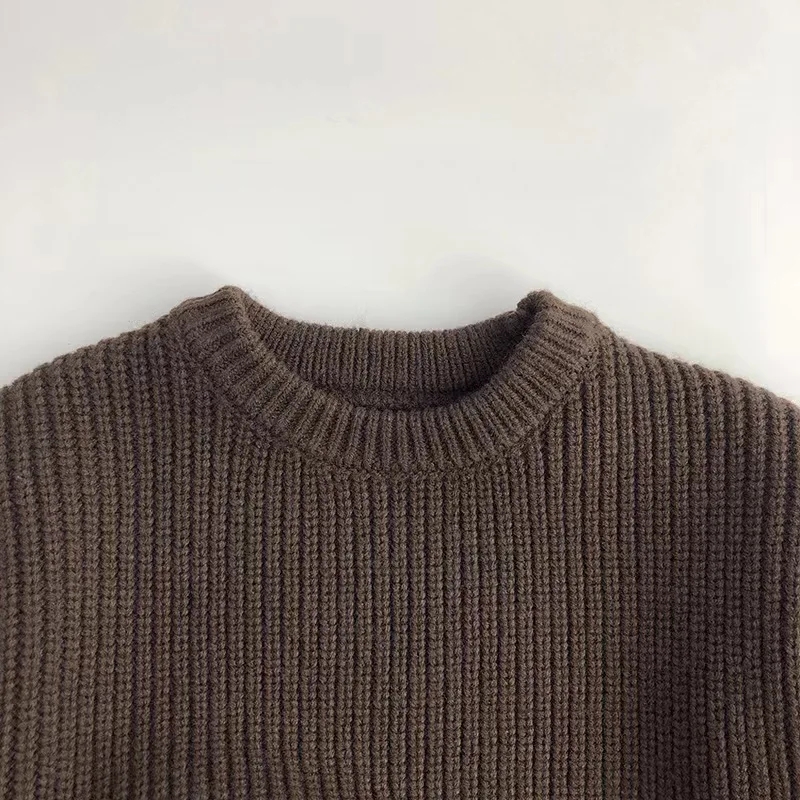 High Fashion children's customized striped sweaters Contrast sweaters for boys Unisex computer knitted sweaters for kids