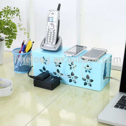 Hollow Flower Cable Box Electrical Outlet Power Strip Wire Cord Organiser Storage Box Tidy Device Cable Tidy Box