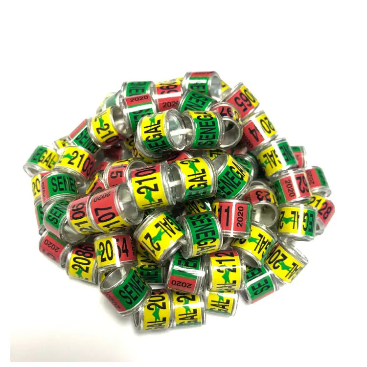 2022 FCI Supplier Customized Metal Bands Canary Pigeon Foot Ring Aluminium Plastic Bird Rings