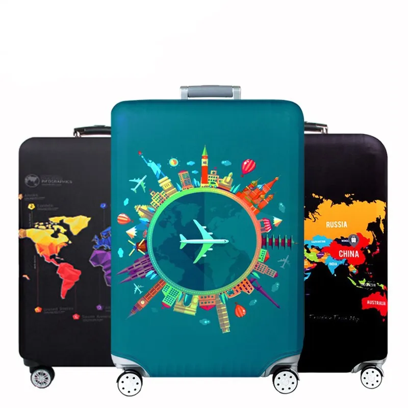 Wholesale Elastic Spandex Protective Luggage Cover Custom Design Suitcase Dust Cover