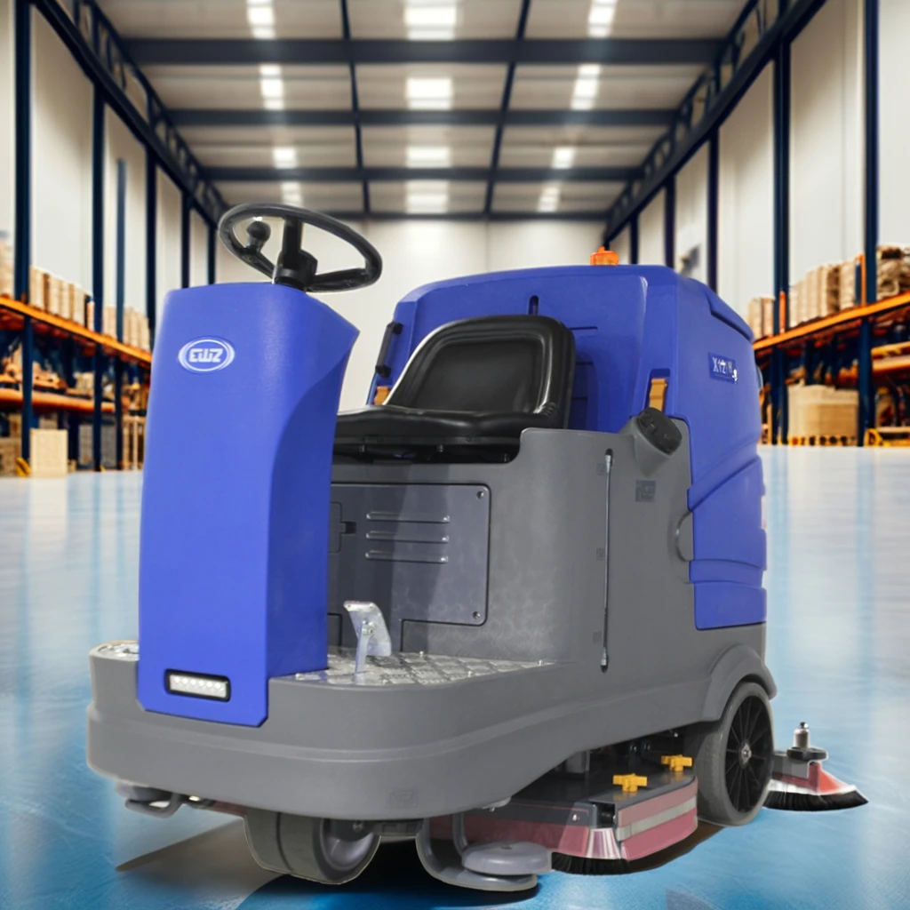 Industrial Floor Scrubber Machine Ride On Floor Scrubber Machine Gym Hotel Floor Cleaning Machine