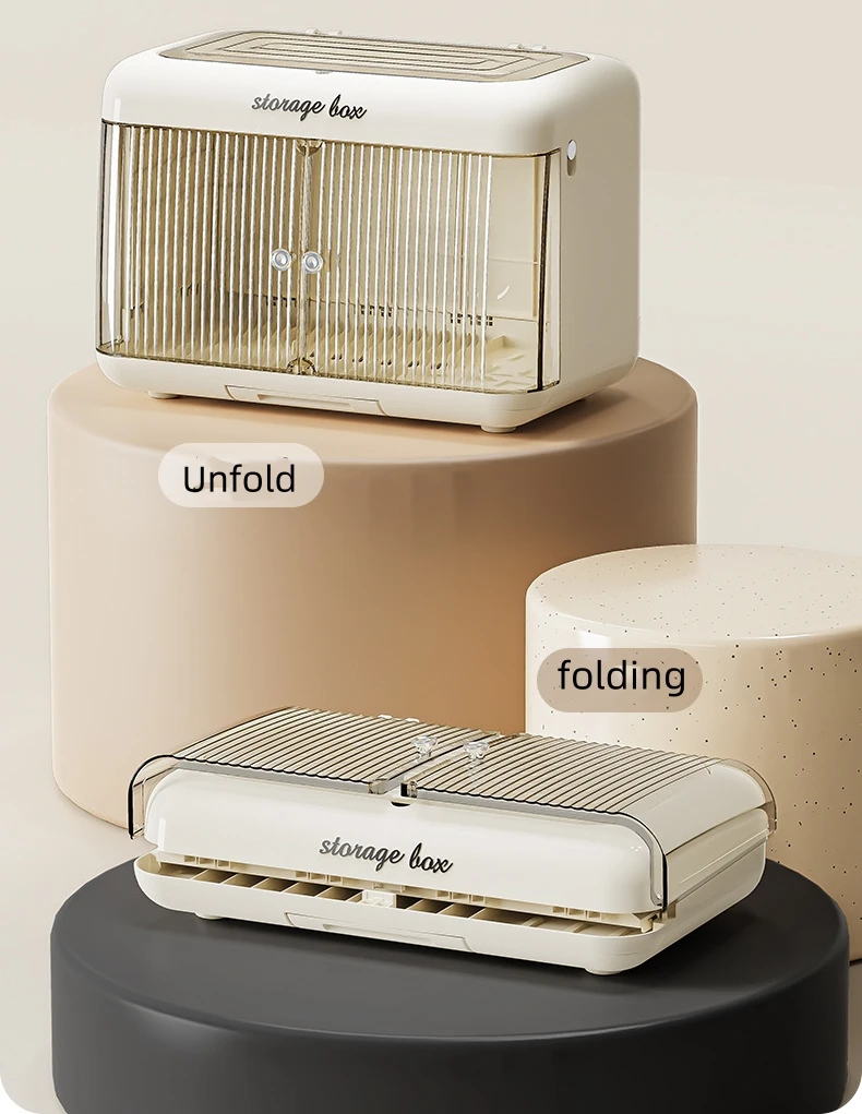 XJH Household Plastic Cupboard Double Standing Kitchen Accessories Dish Drainer Rack Tableware Storage Box Bowl Lid Tray