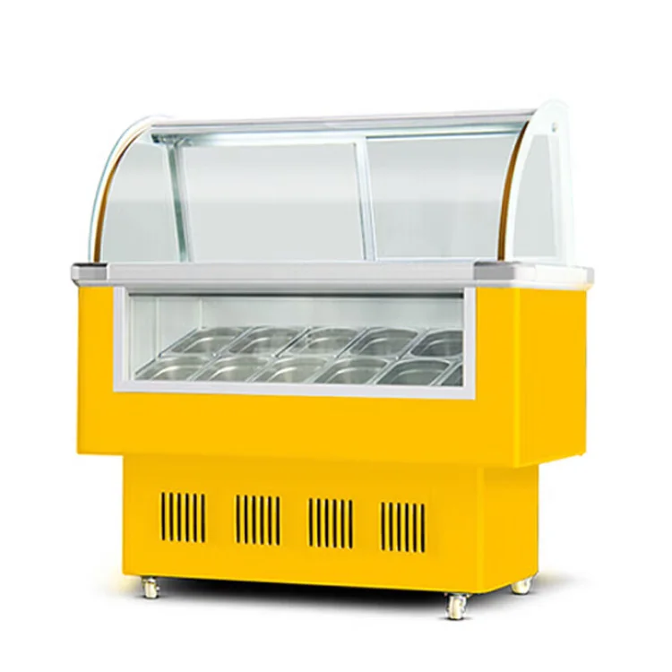 Size Customized Cabinet Freezer Icecreem Display Showcase Freezer Transparent Glass Door Chest Freezers
