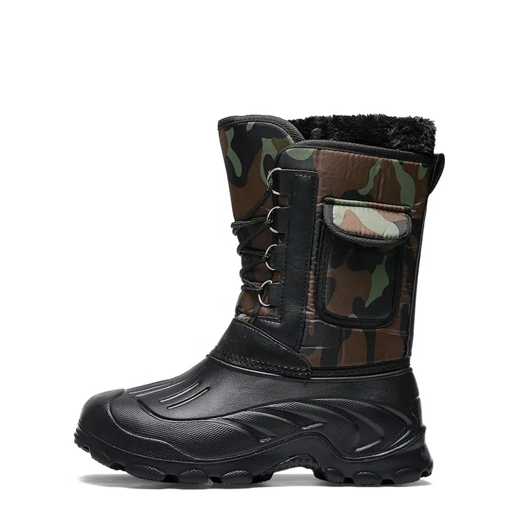 
2020 New Snow boots men winter cotton shoes outdoor shoes warm camouflage boots fishing wear men waterproof boots 