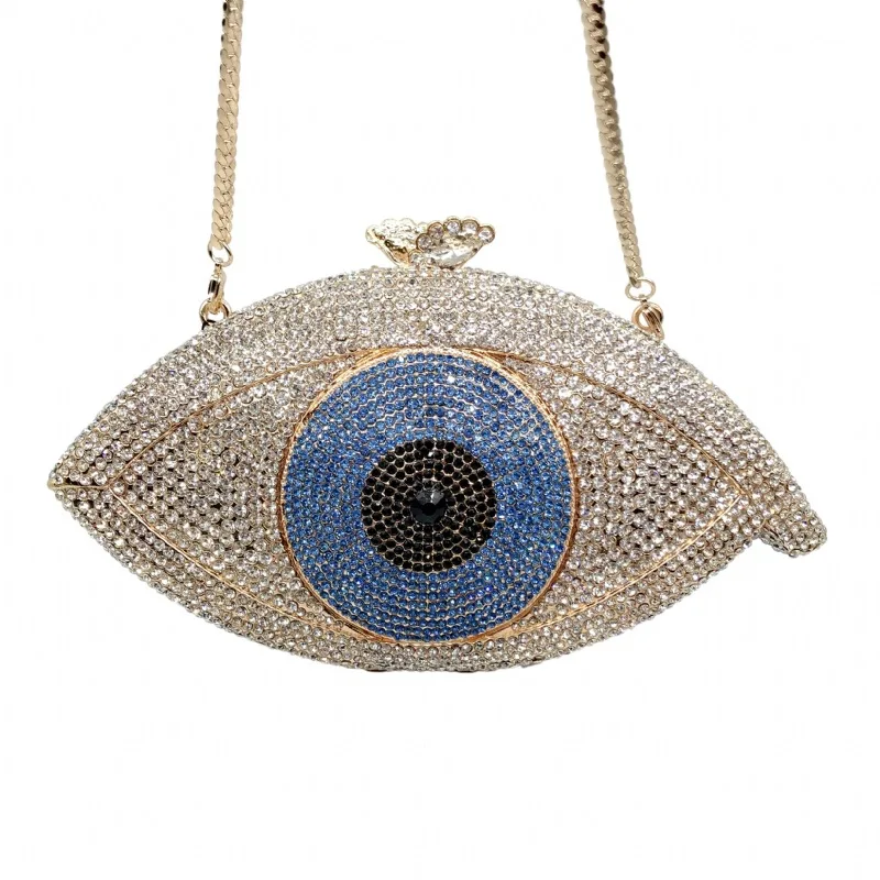Ladies party Purses and Handbags Women Luxury diamond Evening bag and clutches Evil Eye glitter Rhinestone Crystal Clutch Bags