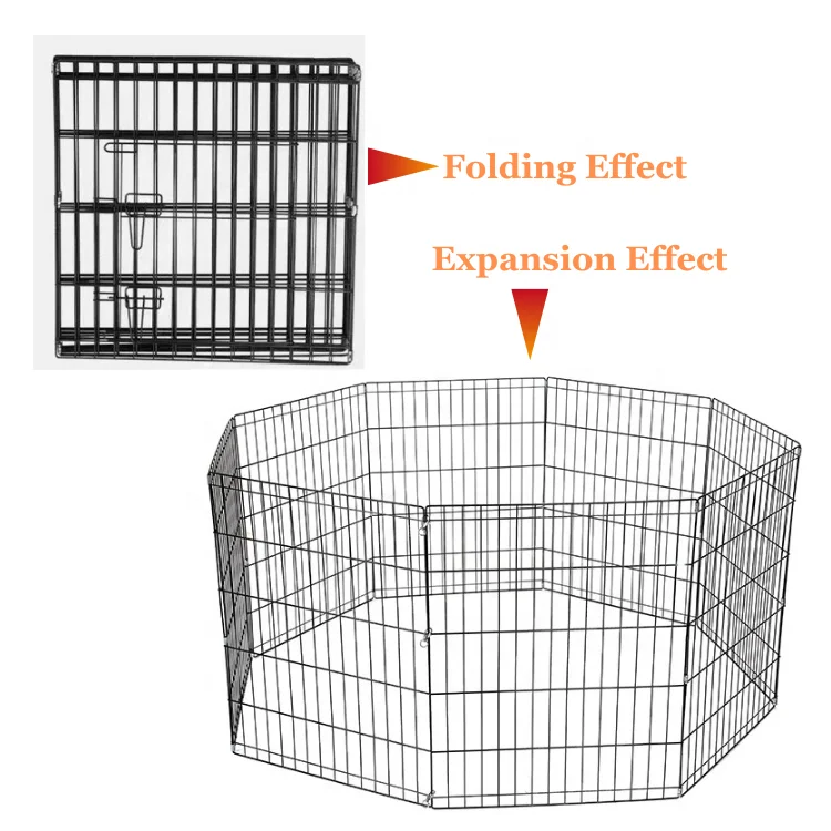 Eaynon Customize Midwest Outdoor Large Portable Foldable Metal Animal Dog Playpens Pet Puppy Dog Exercise Play Pen