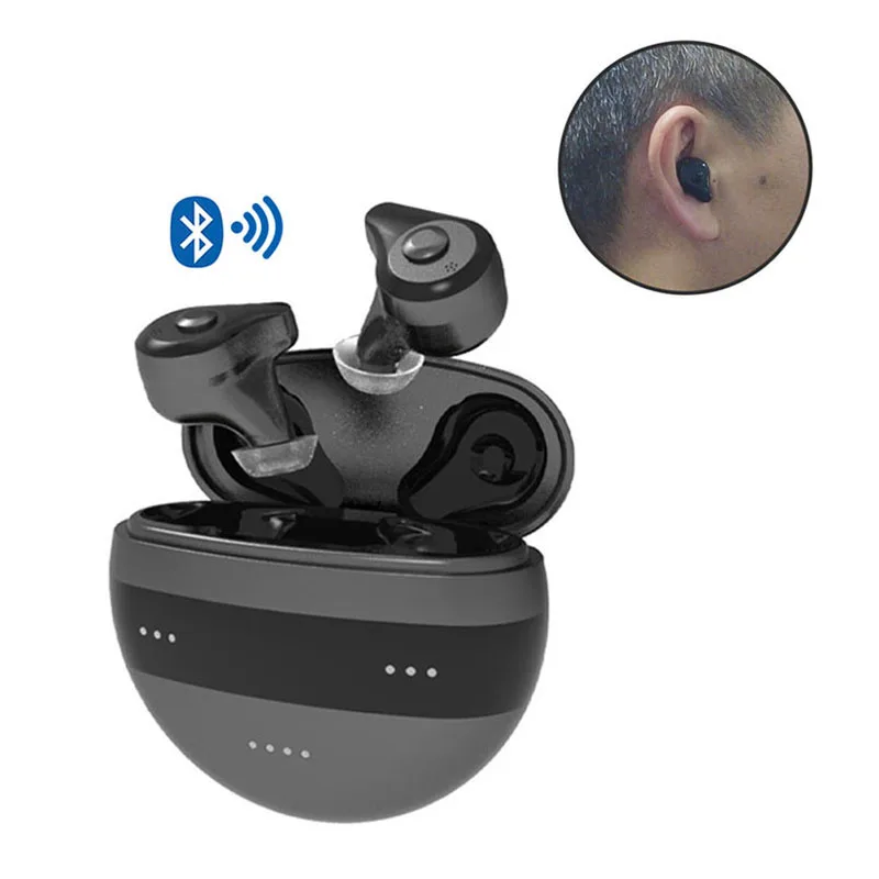 App Control 16 Channels Smart Digital ITE Wireless Hearing Aids Rechargeable Bluetooth