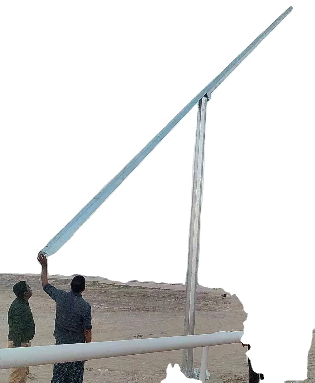 Folding Mid hinged octagonal galvanized street steel lighting lamp pole