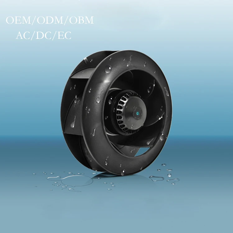 AC/EC/DC Обратный центробежный вентилятор с лезвиями из нержавеющей стали 220 В подшипником двигателя для ресторанов фермы OEM поддержка на заказ