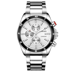 Top Luxury Brand Waterproof Sport Wristwatches Men Luminous Quartz Watch Casual Chronograph Stainless Steel Male Clock