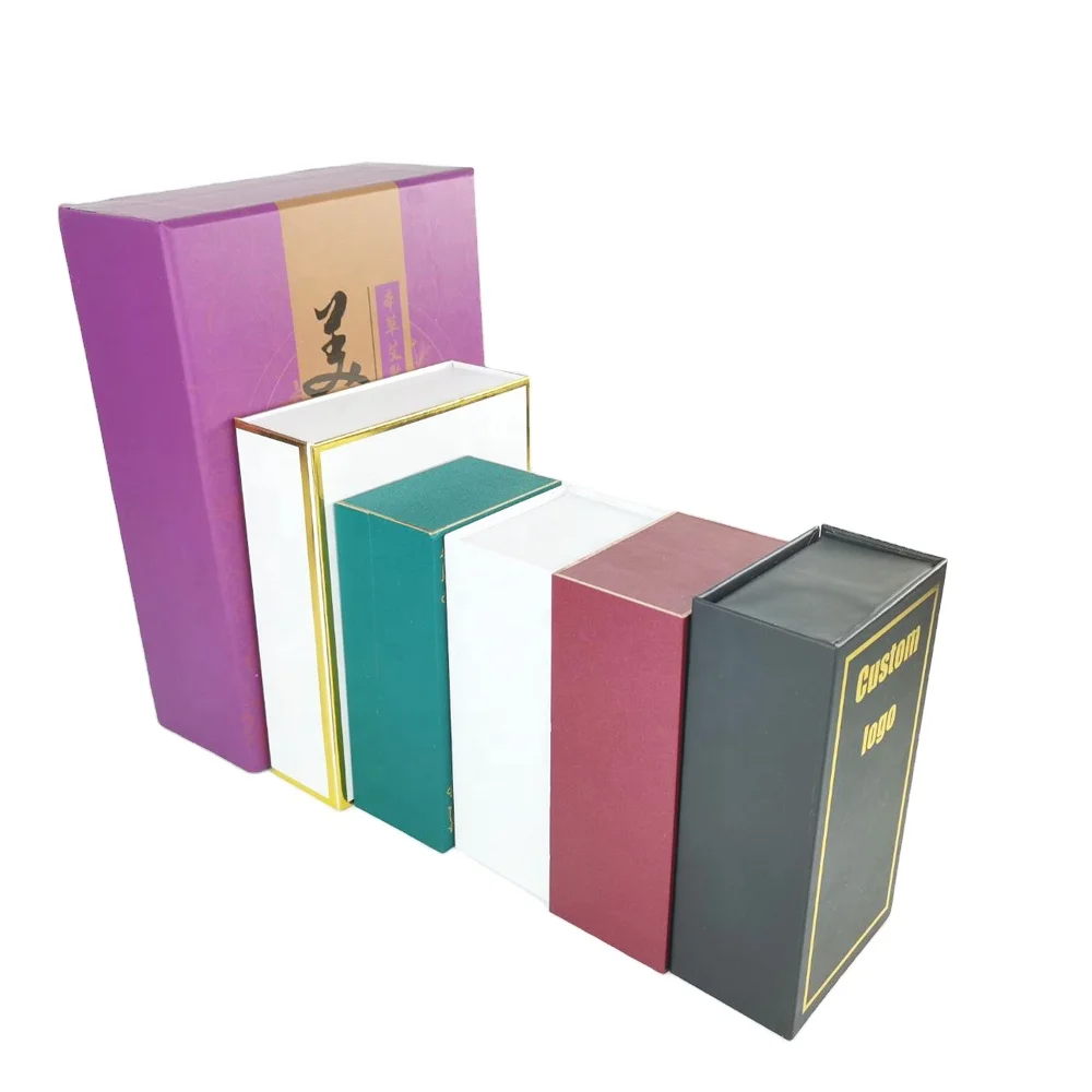 High quality white wholesale customized gold foil logo printed gift packaging book shape mganetic box with foam insert