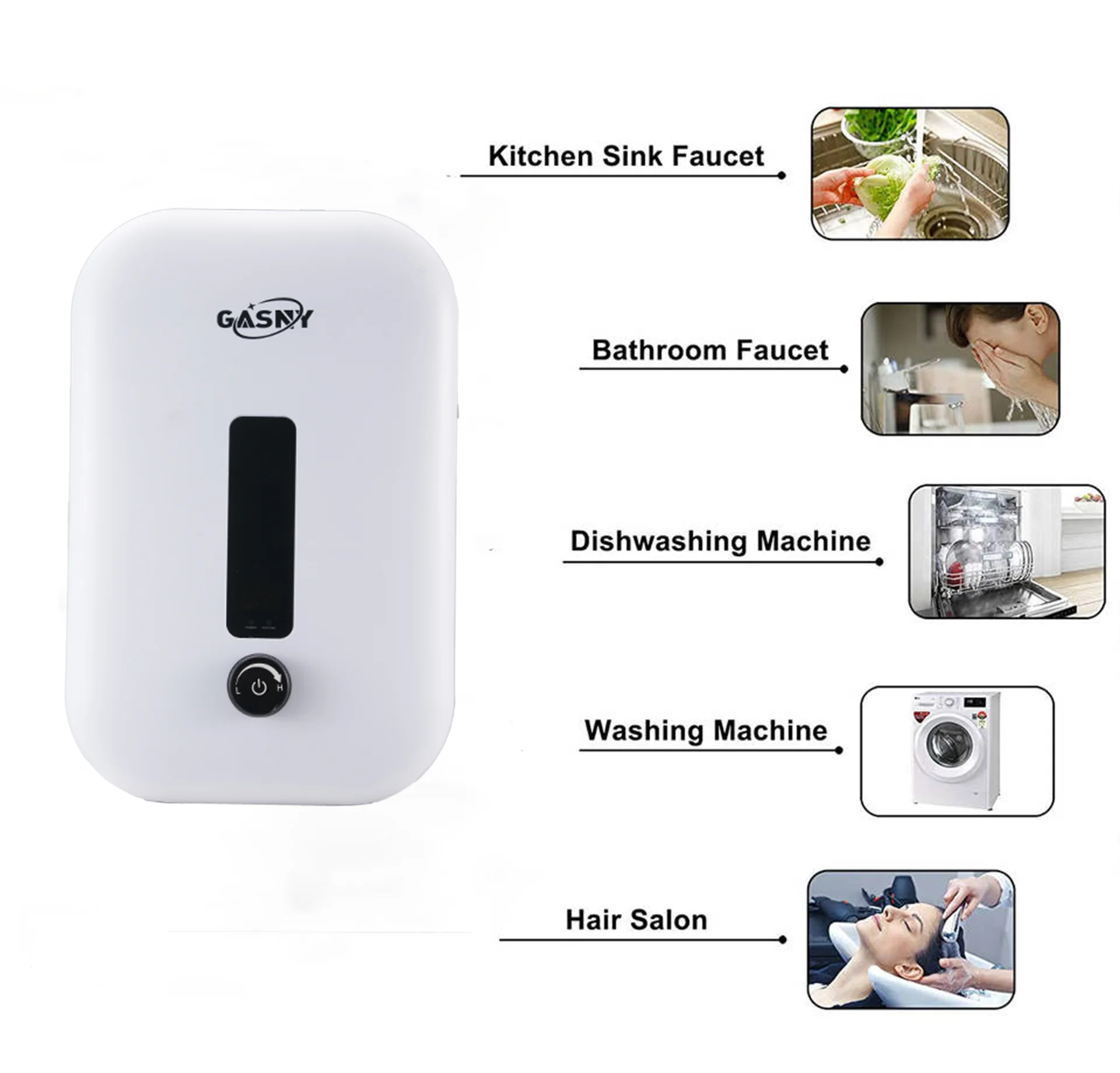 Instant electric water heaterShower bathroom  energy-saving plastic shell 4500w knob switch