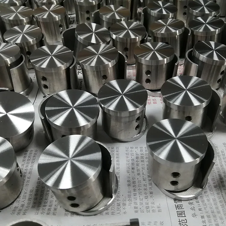 SUS304 slot tube end cap glass handrail pipe fitting round slotted tube end caps