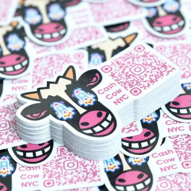 UV Resist Weatherproof Easy Peel Logo Label Stickers Self-Adhesive Waterproof Vinyl Die Cut Custom Logo Stickers with Qr Code