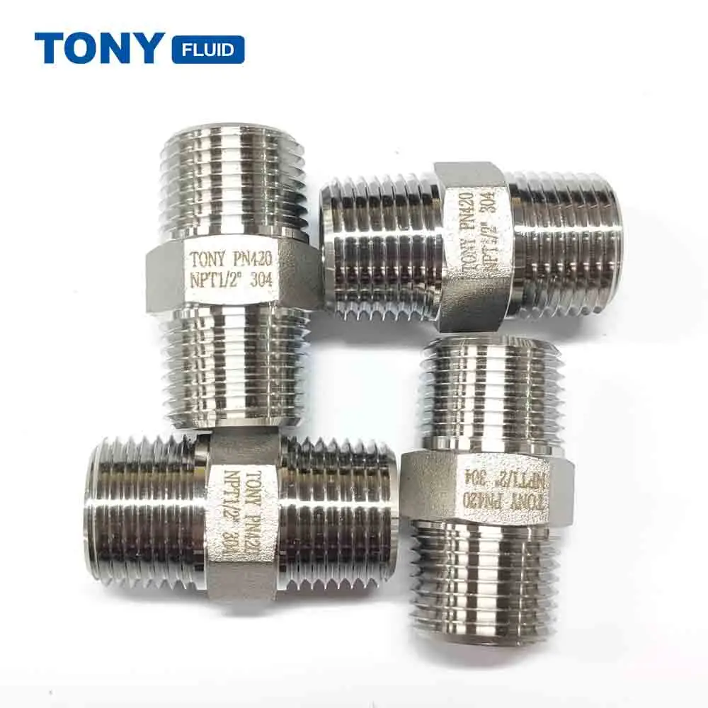 В наличии SS304 SS316 6000Psi шестигранная труба фитинг NPT наружная