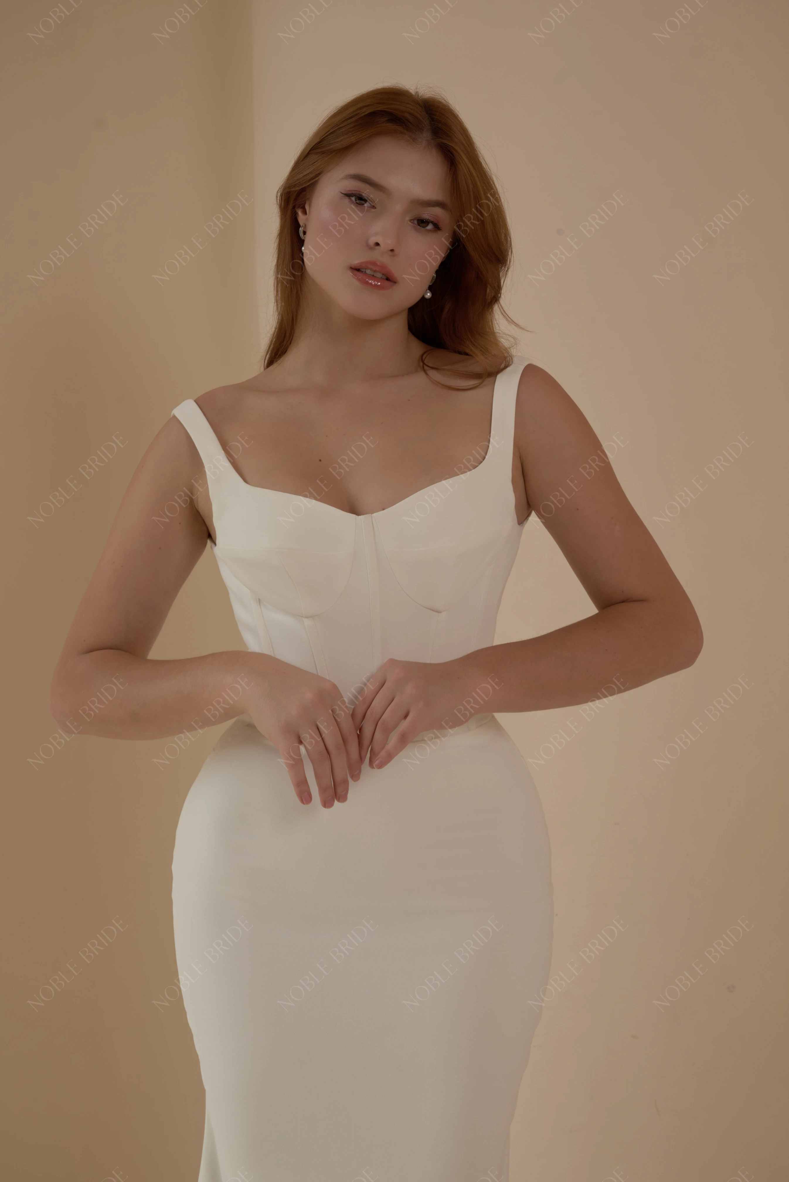 New Design High Quality Crepe Sleeveless Wedding Dresses Elegant Wedding Dresses For Bride 2024