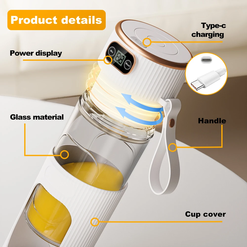 New Citrus Juicer Machine Electric Household juice extractor maker usb Rechargeable Usb Mini Hand Portable Fruit Blender mixer
