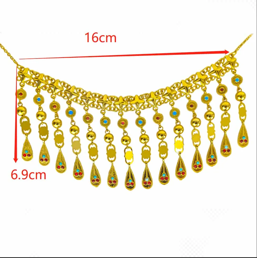 New Arrivals Gold Plated Kundan Jewelry Hot Sale New Design Dubai Crystals Gemstone Women Fashion Chain Necklaces