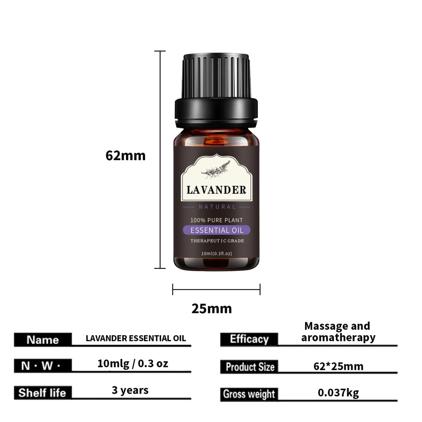 Ecological Manor 100% Organic Pure Tea Tree Sandalwood Lavender Essential Oil 10Ml Natural Gift Care