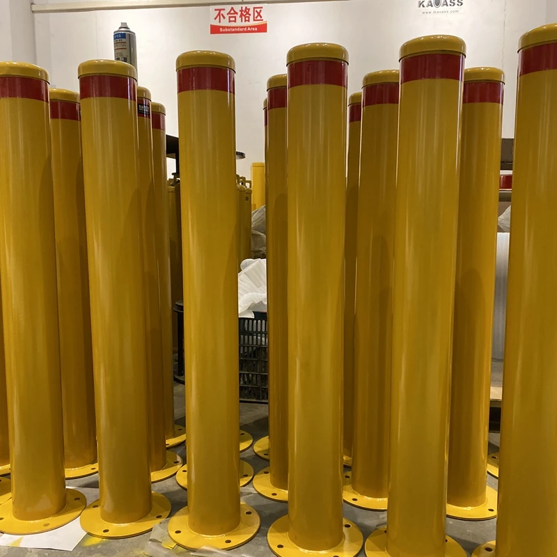 Австралийский движения из углеродистой стали с поверхностным монтажом фиксированный статический базопасности парковки желтый столбик для парковки