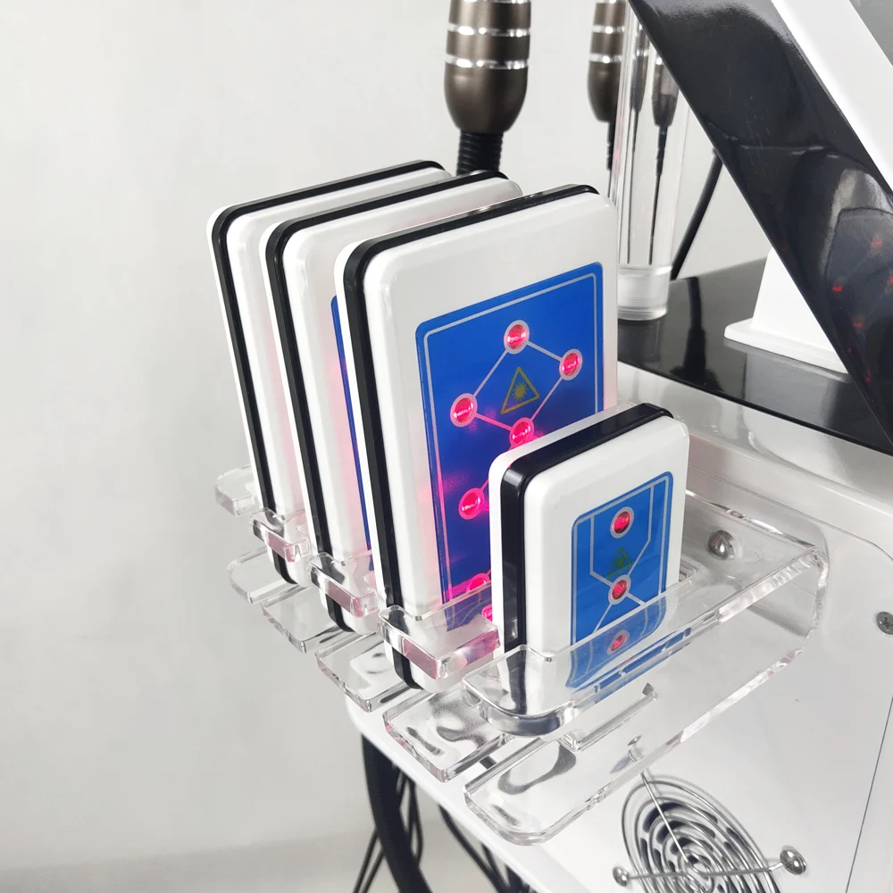  Лучший аппарат для коррекции фигуры Lipo RF вакуумный кавитационный лазер уменьшения жира 40K ультразвуковой радиочастотный похудения